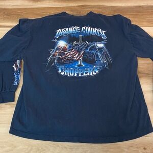 Orange County Choppers Shirt Mens XL Long Sleeve Motorcycle Flag Sword Y2K VTG